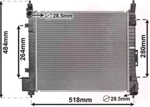 VAN WEZEL 33012711 -  Радиатор, охлаждение двигателя